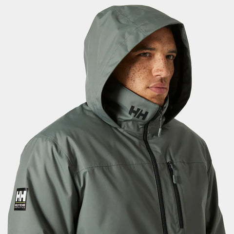 Helly Hansen Men’s Crew Hooded Midlayer Sailing Jacket 2.0 Grey