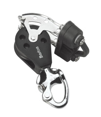 Barton Single Pulley Block with Snap Shackle, Becket & Cam Cleat, Size 3