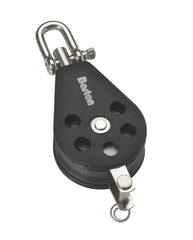 Barton Single Pulley Block with Swivel Shackle & Becket, Size 3