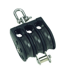 Barton Triple Pulley Block with Swivel & Becket, Size 3