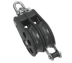 Barton Double Pulley Block with Reverse Shackle & Becket, Size 5