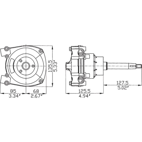 Ultrafex T73NRFC No Feed Back Rotary Boat Steering Helm
