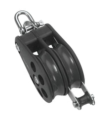 Barton Double Pulley Block with Reverse Shackle & Becket, Size 6