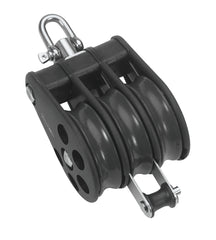 Barton Triple Pulley Block with Swivel & Becket, Size 6