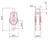 Image of Barton Single Pulley Block with Fixed Eye and Becket, Series 0