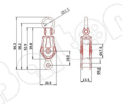 Barton Single Pulley Block with Swivel Shackle, Series 0