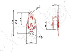 Barton Single Cheek Block, Series 0