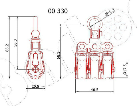 Barton Triple Block with Swivel, Series 0