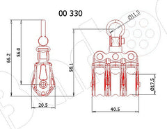 Barton Triple Block with Swivel, Series 0