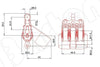 Image of Barton Triple Block with Fixed Eye, Becket and Cam Cleat, Series 0
