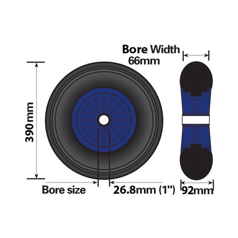 Launching Trolley Wheel, Puncture Proof