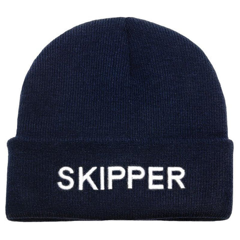 Embroidered Nautical Knitted Beanie Hats - whitstable-marine