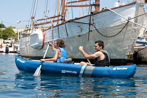 Sevylor Adventure 2 Person Inflatable Canoe with paddles & pump - whitstable-marine
