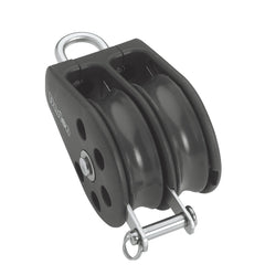 Barton Double Pulley Block with Fixed Eye & Becket, Size 3