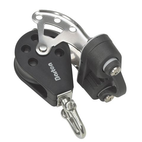 Barton Single Pulley Block with Swivel, Becket & Cam Cleat, Size 3