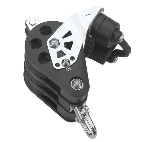 Barton Triple Pulley Block with Swivel, Becket & Cam Cleat, Size 3