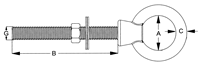 Stainless Steel Commercial Eyebolt