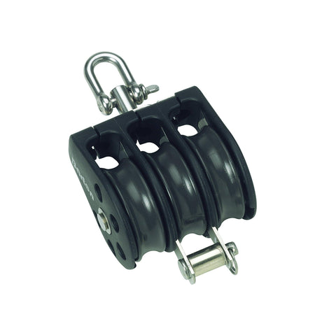 Barton Triple Pulley Block with Swivel & Becket, Series 1