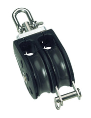 Barton Double Pulley Block with Swivel & Becket, Series 2 - whitstable-marine