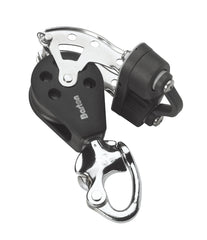 Barton Single Pulley Block with Snap Shackle, Becket & Cam Cleat, Size 2