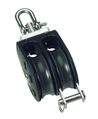 Barton Double Pulley Block with Swivel & Becket, Series 1 - whitstable-marine