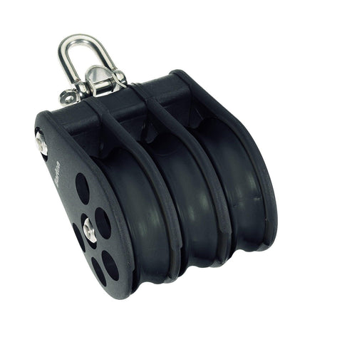 Barton Triple Pulley Block with Reverse Shackle, Size 6 - whitstable-marine