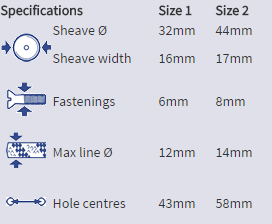 Barton Deck Organisers - 3 Sheave