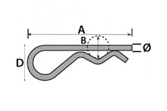 R-Clip Zinc Plated