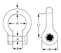 Stainless Steel Flush Head Bow Shackle with Allen Key Pin & Forged Pin