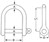 Image of Stainless Steel Round Wide Jaw Shackle