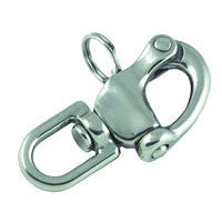 Stainless Steel Snap Shackle with Swivel Eye - whitstable-marine
