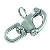 Image of Stainless Steel Snap Shackle with Swivel Eye - whitstable-marine