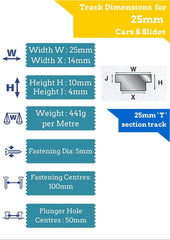 Barton Towable Spinnaker Pole Slide for 'T' Track