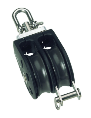 Barton Double Pulley Block with Swivel & Becket, Series 2
