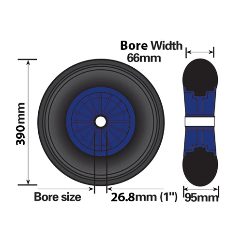 Launching Trolley Wheel, Pneumatic - Image 2