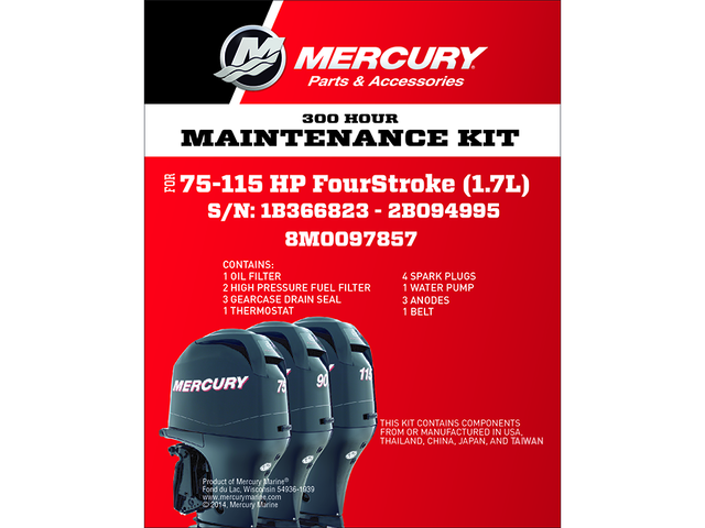 Mercury Mariner 75hp-115hp EFI 300hr Outboard Service Kit