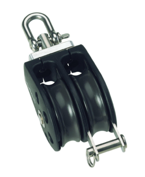 Barton Double Pulley Block with Swivel & Becket, Series 1