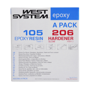 West System Epoxy Packs with 105 Epoxy Resin & 206 Slow Hardener